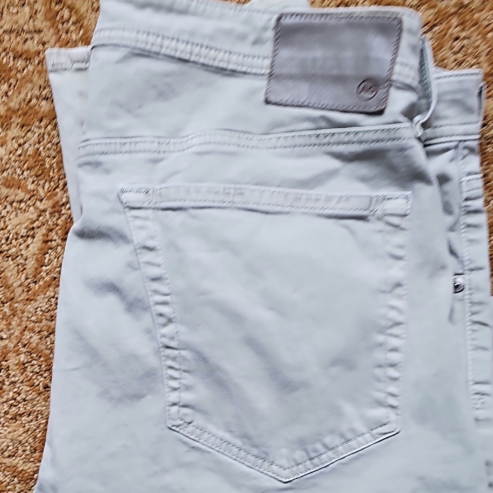 Ag Adriano Goldschmied Slim Straight Light Green Jeans - Picture 4 of 4
